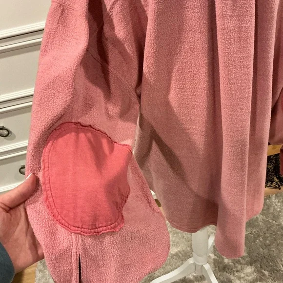 Free People | Pink Ruby Oversized Shirt Jacket size Small - Picture 7 of 15